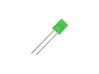 Green 5mm x 2mm Diffused LED